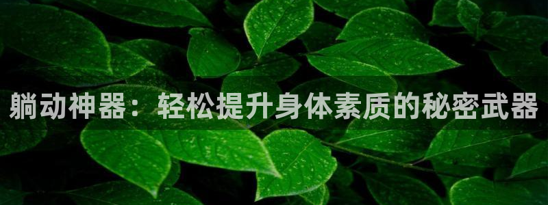 意昂体育4平台APP：躺动神器：轻松提升身体素质的秘