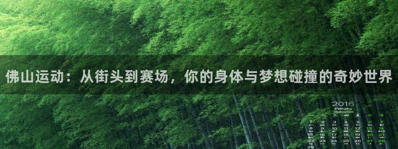 意昂4娱乐首页网站大全：佛山运动：从街头到赛场，你的身体与梦
