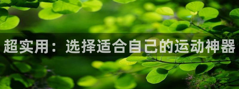 注册意昂4：超实用：选择适合自己的运动神器