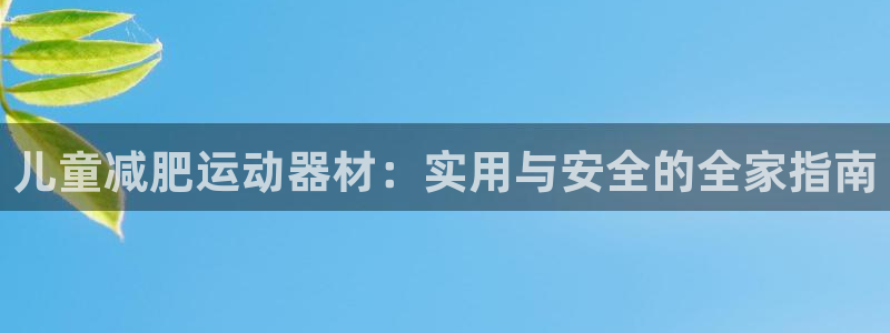 意昂体育4招商电话号码是多少：儿童减肥运动器材：实用与安全的