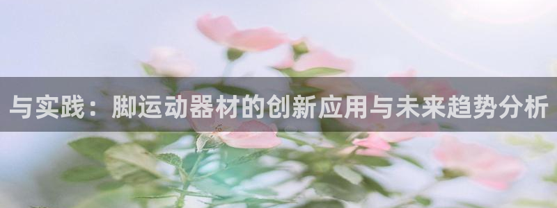 意昂4娱乐40996：与实践：脚运动器材的创新应用与